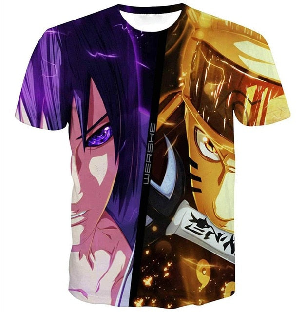 Naruto 3D T Shirt Men/women Uchiha Itachi Sasuke Kakashi Gaara Japan Anime Funny Tees Top Summer Fashion Tshirt Casual T-shirt | Vimost Shop.