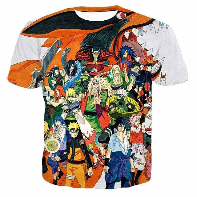 Naruto 3D T Shirt Men/women Uchiha Itachi Sasuke Kakashi Gaara Japan Anime Funny Tees Top Summer Fashion Tshirt Casual T-shirt | Vimost Shop.