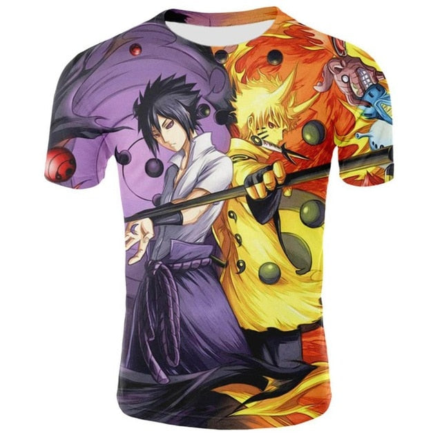 Naruto 3D T Shirt Men/women Uchiha Itachi Sasuke Kakashi Gaara Japan Anime Funny Tees Top Summer Fashion Tshirt Casual T-shirt | Vimost Shop.