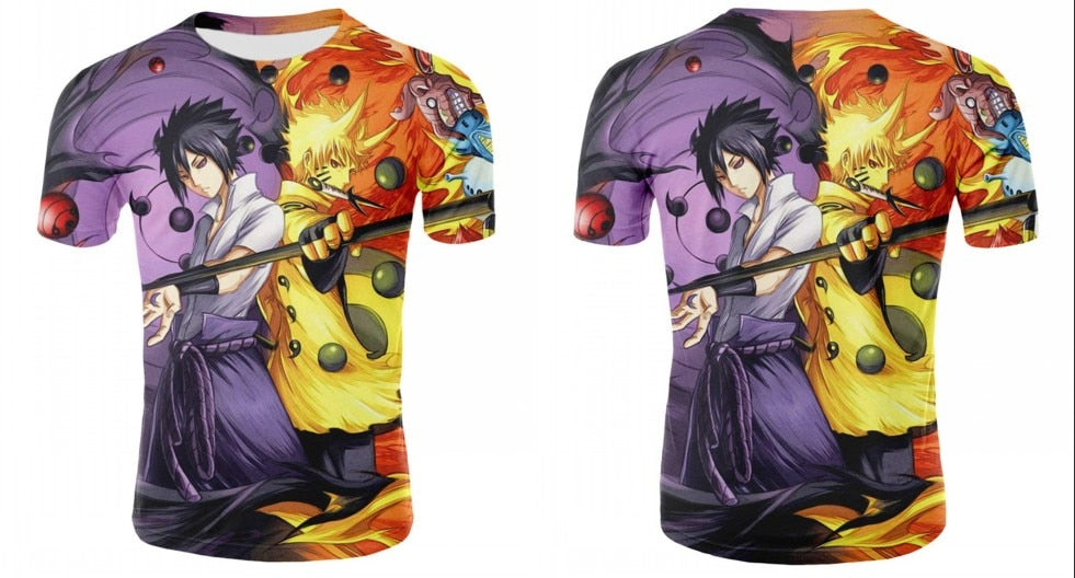 Naruto 3D T Shirt Men/women Uchiha Itachi Sasuke Kakashi Gaara Japan Anime Funny Tees Top Summer Fashion Tshirt Casual T-shirt | Vimost Shop.