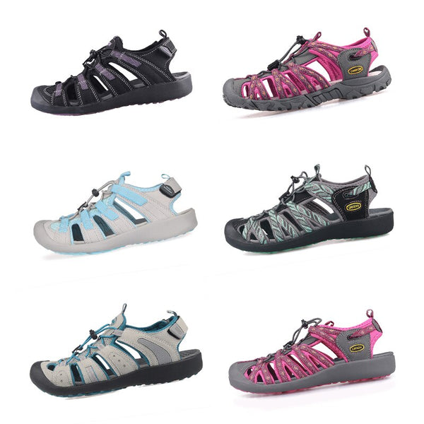 Women Outdoor Sandals Toecap Casual Breathable Summer Beach Shoes Anti-skid Lightweight Hiking Trekking Sandals Big Size | Vimost Shop.