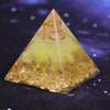 Orgonite Pyramid 5Cm Symbolizes The Lucky Yellow Crystal Pyramid Energy Converter To Gather Wealth And Prosperity Resin Decor | Vimost Shop.