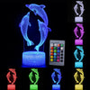 Remote / Touch Control 3D LED Night Light LED Table Desk Lamp Dolphin LED Night Light Color Change 3D LED Light for Kids Gift 30 | Vimost Shop.