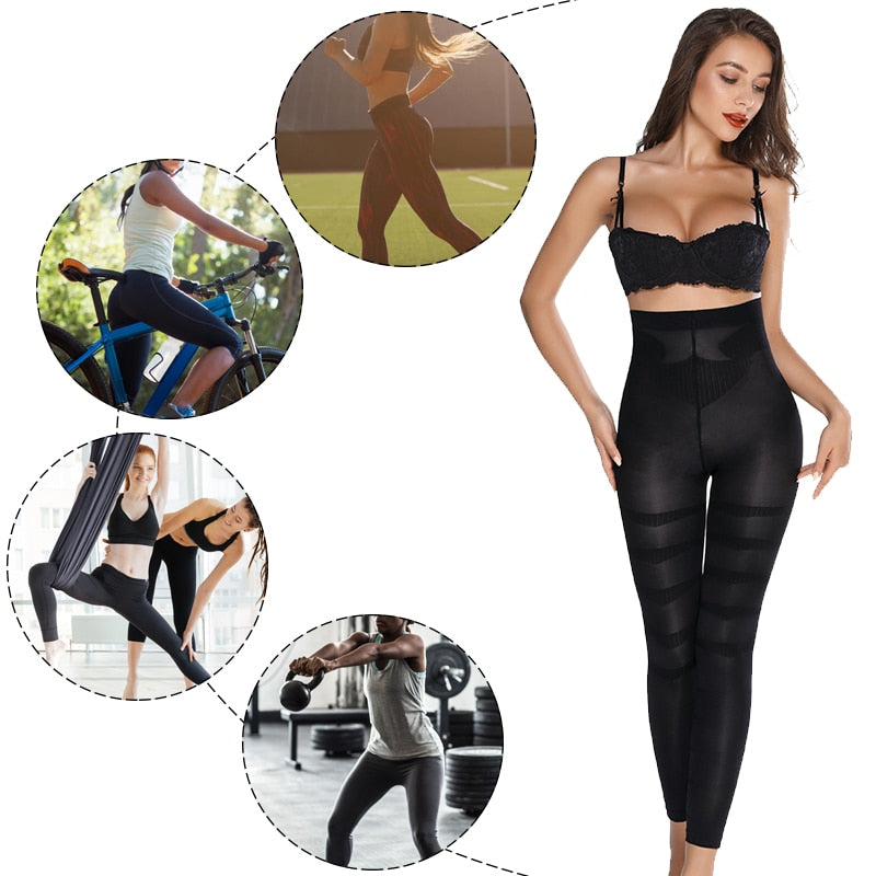 Women High Waist Leggings Tummy Control Shaper Tight Pants Shapewear Shaping Legins Workout Fitness Running Jeggings | Vimost Shop.