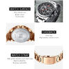 Top Brand Luxury Quartz Watch Men Stainless Steel Strap Brown Dial Chronograph Multifunction Royal Dress Wristwatch