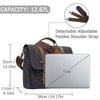 Vintage Men Briefcase Water Resistant Canvas Messenger Bag for 15 In Laptop Business Satchel Padded Shoulder Bags Male | Vimost Shop.