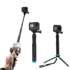 6 in 1 Extendable Aluminum Alloy Selfie Stick + Detachable Tripod Mount Phone Holder for GoPro SJCAM Xiaomi Yi Cameras | Vimost Shop.