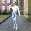 Women Legging Floral Garden Printing Leggins Slim High Elasticity Legins Fitness Leggings Female Pants | Vimost Shop.