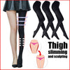 Women Shapewear Compression Leggings Leg Slimming Body Shaper Middle Waist Tummy Control Panties Thigh Sculpting Slimmer | Vimost Shop.
