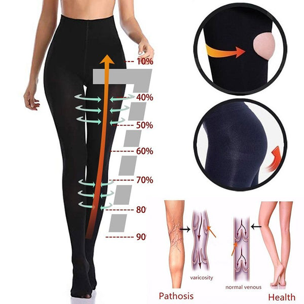 Women Shapewear Compression Leggings Leg Slimming Body Shaper Middle Waist Tummy Control Panties Thigh Sculpting Slimmer | Vimost Shop.