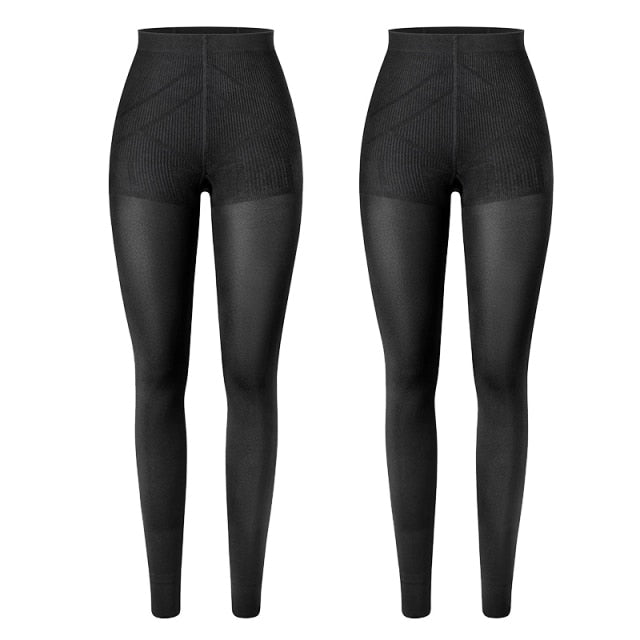 Women Shapewear Compression Leggings Leg Slimming Body Shaper Middle Waist Tummy Control Panties Thigh Sculpting Slimmer | Vimost Shop.