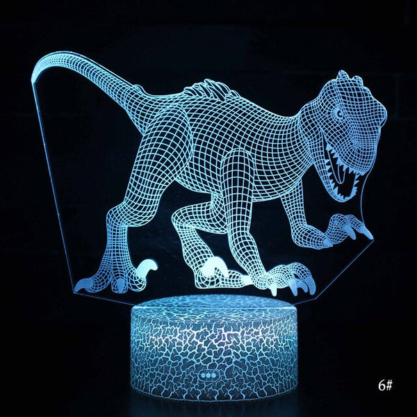 7/16 Color Change Night Light Remote & Touch Control 3D LED Night Light Dinosaur Lamp 3D Christmas Kids Gift LED Table Lamp | Vimost Shop.
