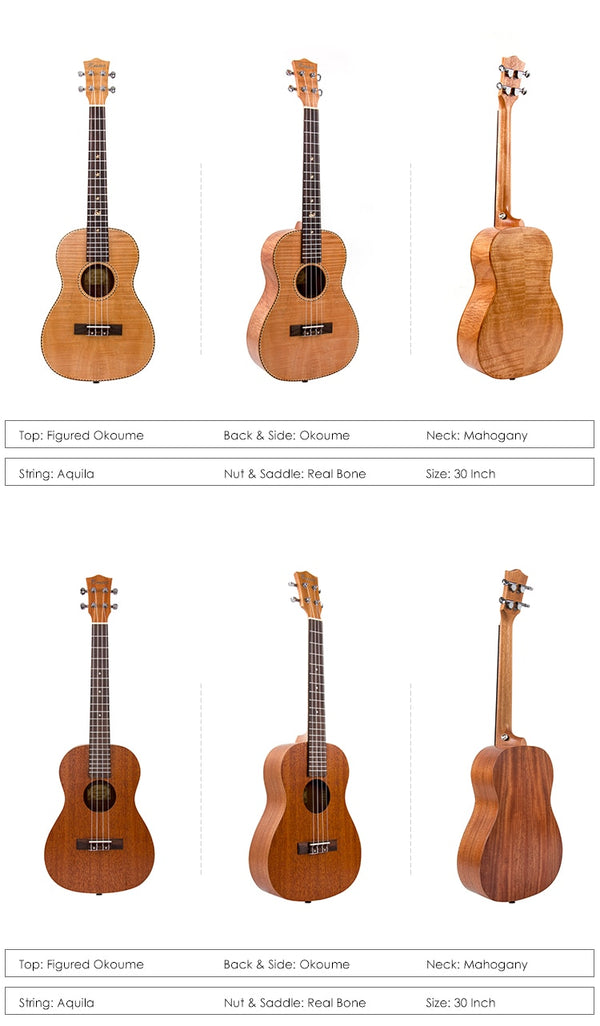 Kmise Baritone Ukulele 30 Inch Mahogany Ukelele Uke 4 String Hawaii Guitar | Vimost Shop.