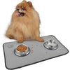 Microfiber Pet Dog Food Bowl Mat Cat Dish Drying Pad Silicon Anti-Skid Backing Drinking Water | Vimost Shop.
