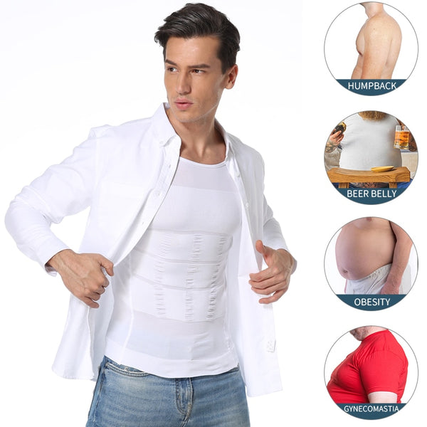 Men Body Shaper Slimming Shapewear Waist Trainer Belly Shapers Reductive Strip Compression Shirt Abdomen Slim Corset Sleeve Top | Vimost Shop.