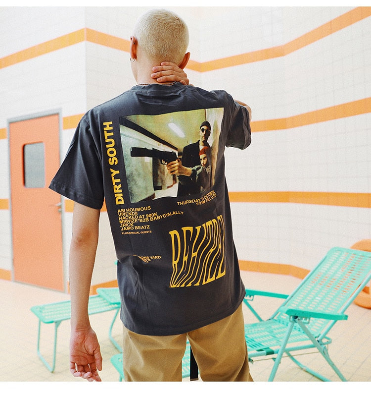 Men Movie Printed Men's Tee Shirts O-neck T Shirt Fashion Hip Hop High Street Tees Summer Streetwear Couple | Vimost Shop.