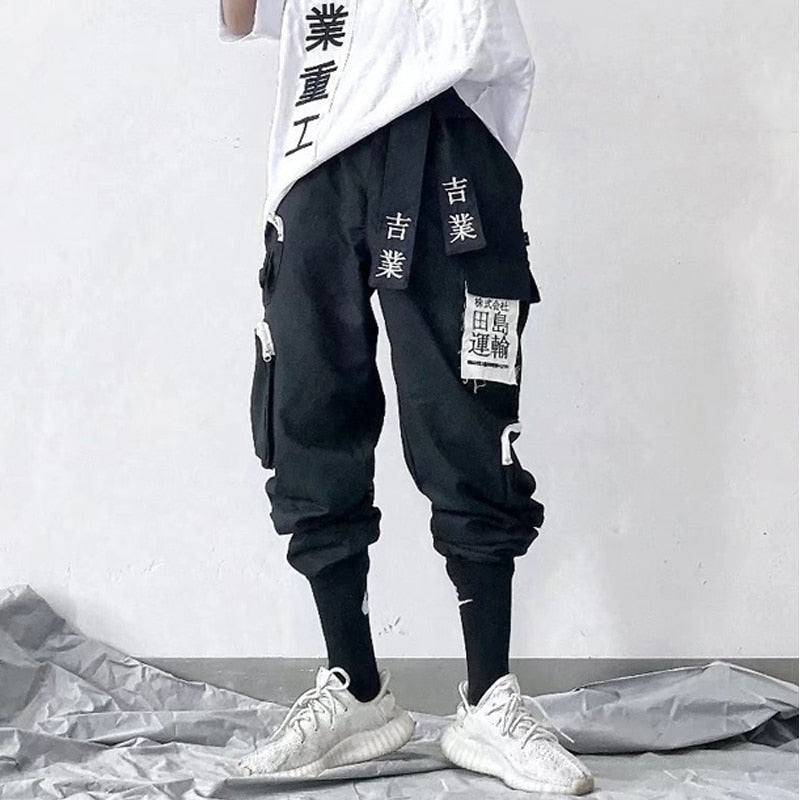 Multi Pockets Hip Hop Cargo Pants Men Harajuku Streetwear Sweatpants Joggers Elastic Waist Trousers Harem Pants | Vimost Shop.