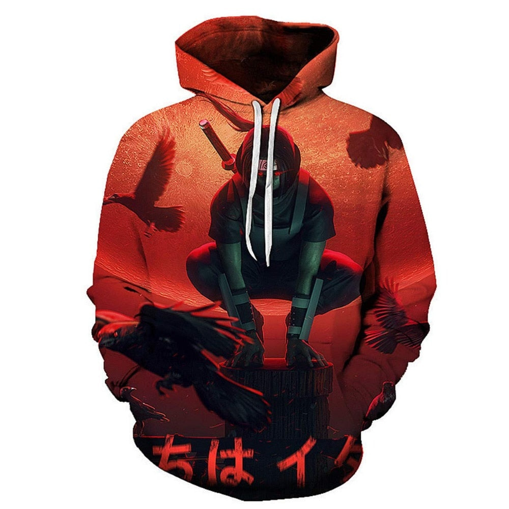 Hoodies Unisex Naruto Harajuku Japanese Anime Uchiha Itachi Printed Men's Hoodie Male Streetwear Fashion Casual sweatshirt Coat | Vimost Shop.