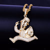 Gold Color Monopoly Man Dollar Money Bag Pendant Necklace Rope Chain Bling Cubic Zircon Hip Hop Jewelry For Gift | Vimost Shop.