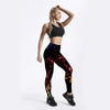 3D Digital Neon Printed For Women's Leggings Black Slim Fitness Leggings Mid Waist Ankle Length Pants Casual Workout | Vimost Shop.