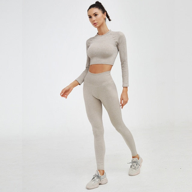 yoga sets gym fitness sportswear 2 pcs yoga set gym set fitness clothing | Vimost Shop.
