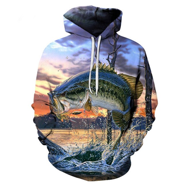 3D Tropical Fish Funny Hoodies For Fishinger Fisherman Men Women Long Sleeve Hoody Sweatshirts Hooded Streetwear Hip Hop Jackets | Vimost Shop.