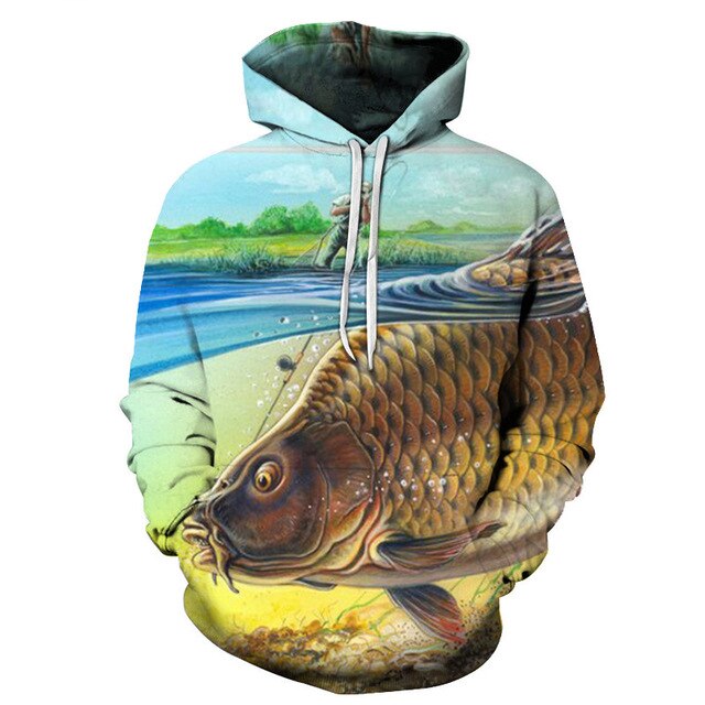 3D Tropical Fish Funny Hoodies For Fishinger Fisherman Men Women Long Sleeve Hoody Sweatshirts Hooded Streetwear Hip Hop Jackets | Vimost Shop.