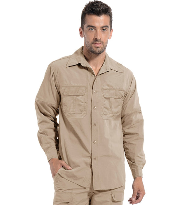 Shirts Men Summer Quick Drying Military Tactical Shirts Long Sleeve Breathable Combat Work Shirt Man Clothing | Vimost Shop.
