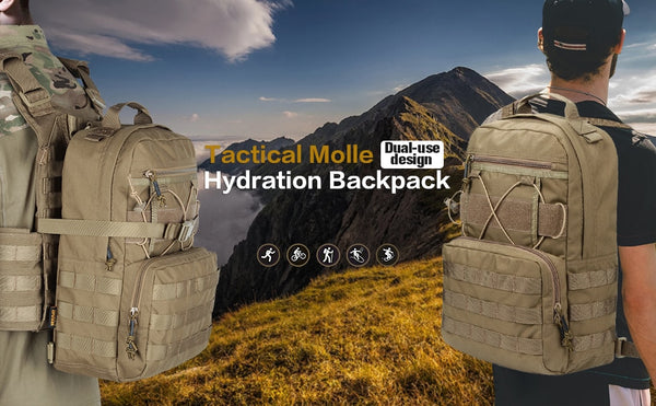 Outdoor Hunting Camping Hydration Backpack Molle Military Tactical Army Nylon Hiking Vest Hydration Bags | Vimost Shop.