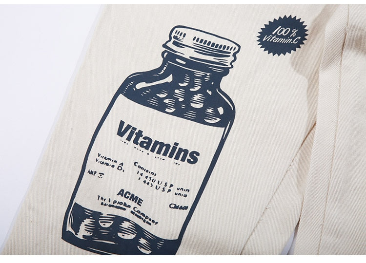 Men High Street Elastic Waist Fashion Baggy Hip Hop Style Men Streetwear | Vimost Shop.