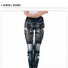 Steampunk Women Workout Leggings Mechanical Slim Fitness Leggins Ankle-Pants Gear 3D Printing Elastic Legin | Vimost Shop.