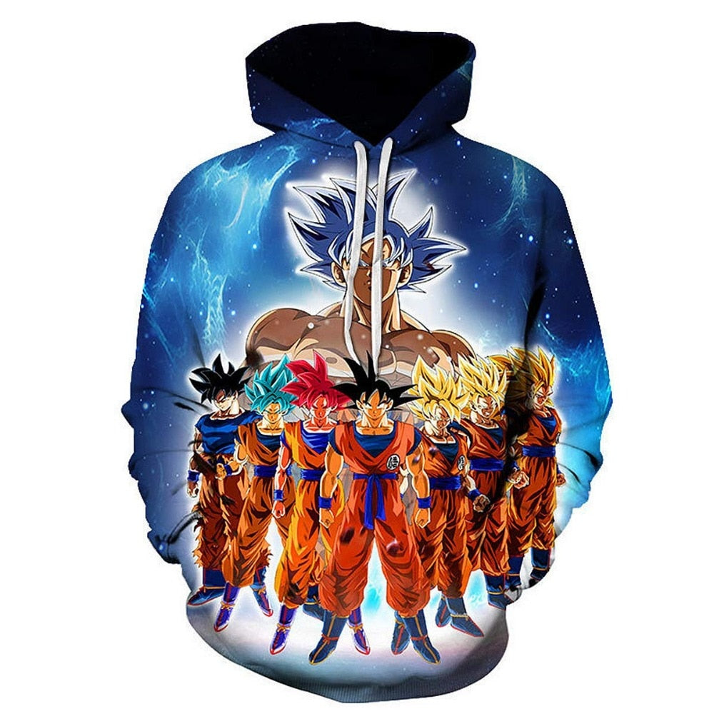 Dragon ball Anime 3D hoodies Men Women Hooded Sweatshirt Dragonball Son Goku Casual Pockets Streetwear Autumn Tops - Vimost Shop