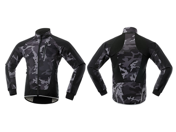 Winter Cycling Jacket Thermal Fleece Warm Up Bicycle Clothing Windproof Waterproof Soft shell Coat MTB Bike Jersey