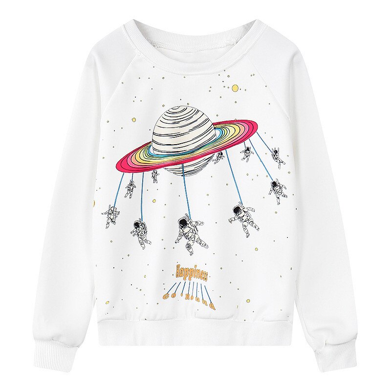 Women O-Neck UFO Print Harajuku Style Sweatshirt | Vimost Shop.