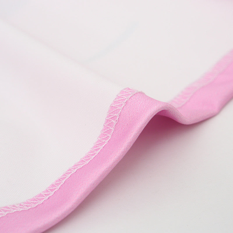 Women Pink Cute Short Sleeve Student  Sweatshirt | Vimost Shop.