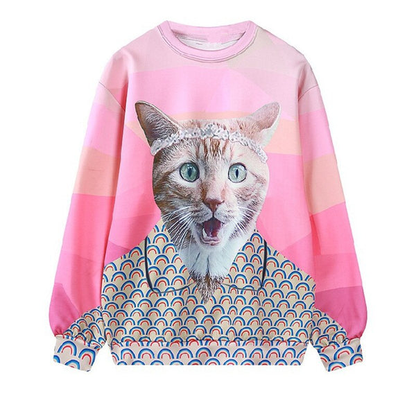 Autumn Winter Harajuku Cat Style Sweatshirt | Vimost Shop.