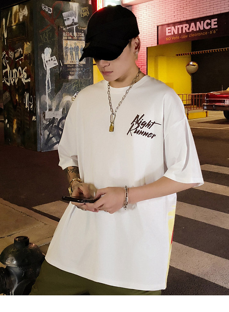 Streetwear T Shirt Men Hip Hop Chinese Colorful Fairyland Tshirt Short Sleeve Cotton | Vimost Shop.