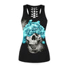 Women Summer Hollow Top Gothic Backless Vest Summer Skull Rose Halloween festival Slim Black Tank Top | Vimost Shop.