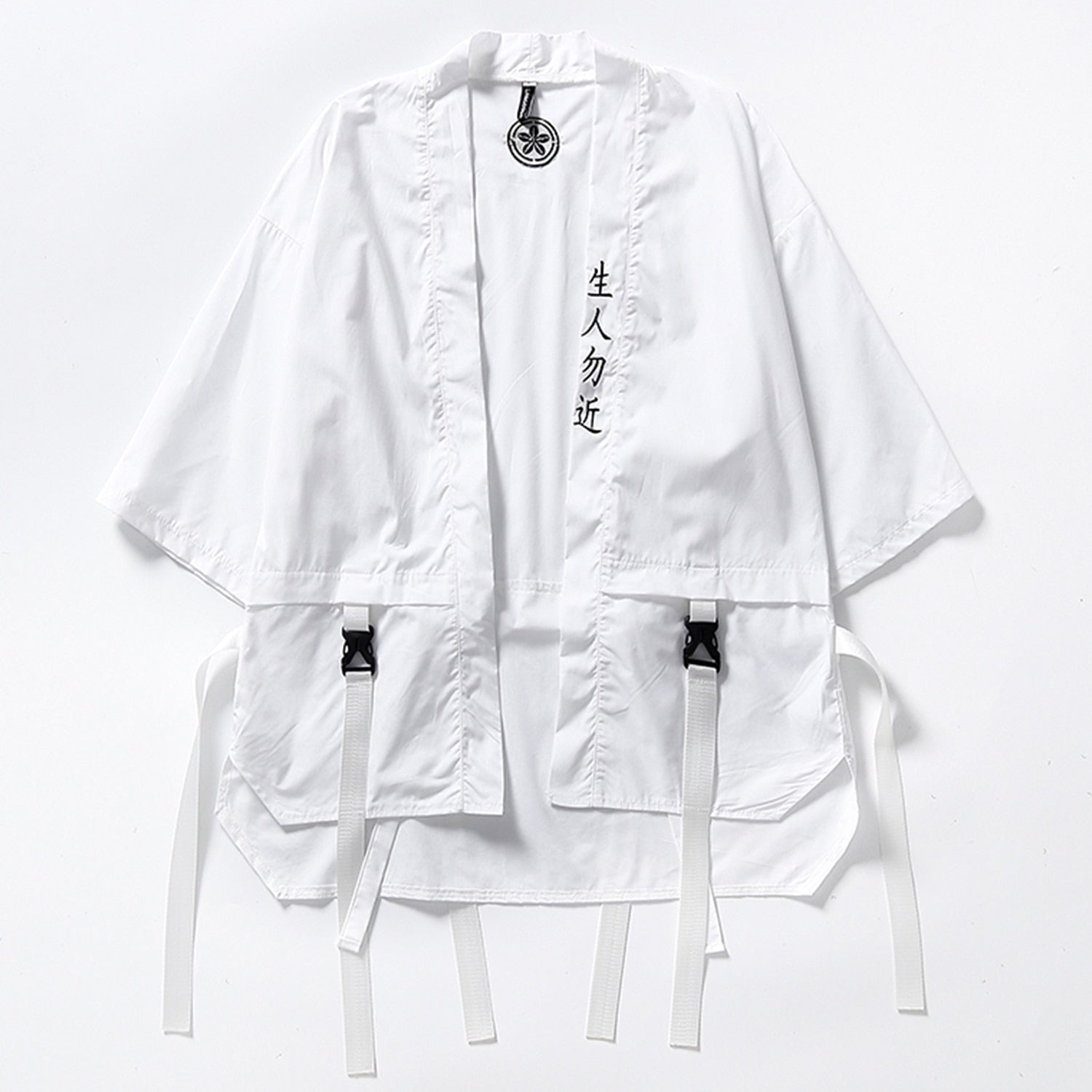 Harajuku Open Stitch Jackets Men Hip Hop Thin Coats Ribbons Japanese Style Male Seven-cent Sleeve Streetwear | Vimost Shop.