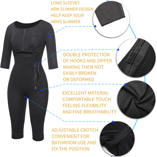 Bodysuit Shapewear Full Body Shaper Waist Trainer Women Tummy Control Slimming Sheath Seamless Fajas Abdomen Reducer Corset | Vimost Shop.