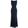 Splicing Sequin Evening Dress Slit Gradient Evening Dress Long Royal Blue | Vimost Shop.