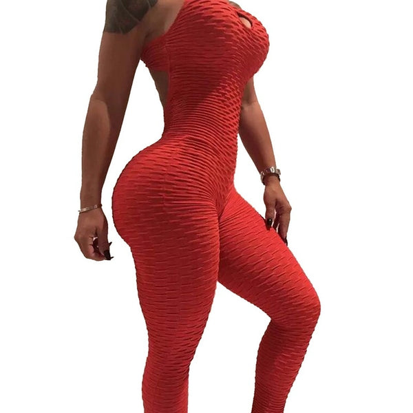Sexy Women's Tracksuit Yoga Pants High Waist Gym Play Suit Push up Slim Sport Backless Top Running Sportswear Soft Jumpsuit | Vimost Shop.