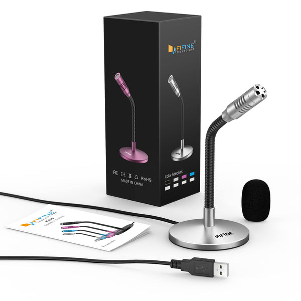 Mini Gooseneck USB Microphone for Computer&Laptop Plug&Play Ideal for YouTube,Gaming,Streaming,Voiceover,Discord