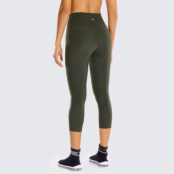 High Waisted Capri Workout Leggings for Women Hugged Feeling Athletic Compression Leggings -21 Inches