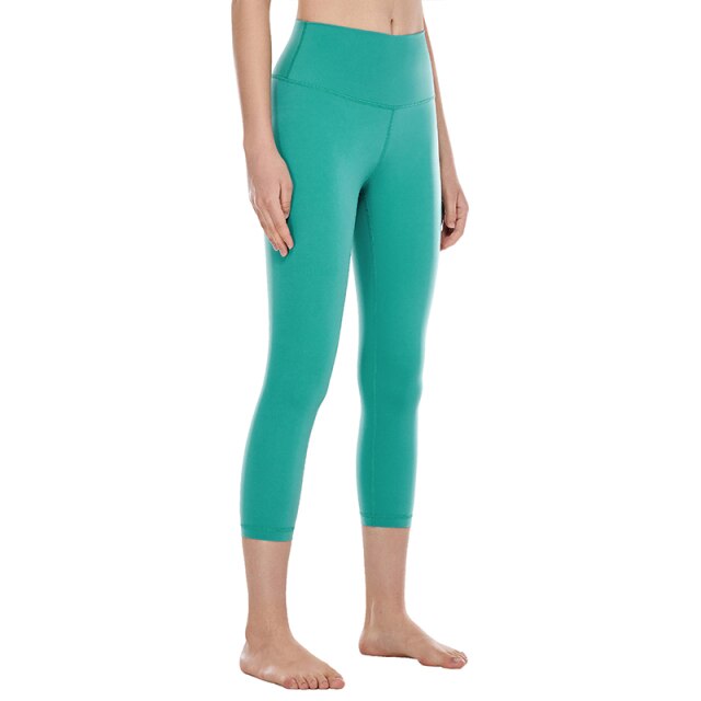 High Waisted Capri Workout Leggings for Women Hugged Feeling Athletic Compression Leggings -21 Inches