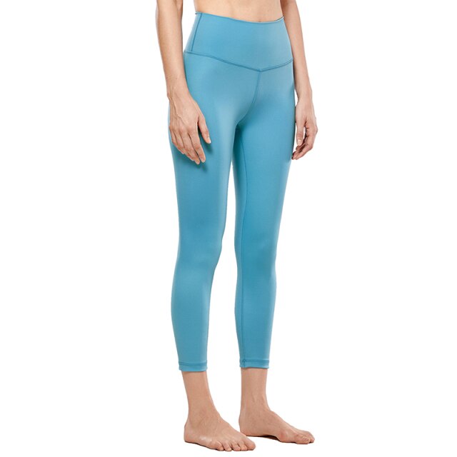 High Waisted Capri Workout Leggings for Women Hugged Feeling Athletic Compression Leggings -21 Inches