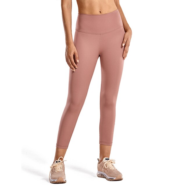 High Waisted Capri Workout Leggings for Women Hugged Feeling Athletic Compression Leggings -21 Inches