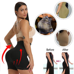 Women High Waist Lace Butt Lifter Body Shaper Tummy Control Panties Boyshort ASS Pad Shorts Hip Enhancer Shapewear | Vimost Shop.