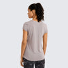 YOGA Womens Lightweight Heather Sports T-Shirt Activewear Running Workout Gym Short Sleeve Shirts