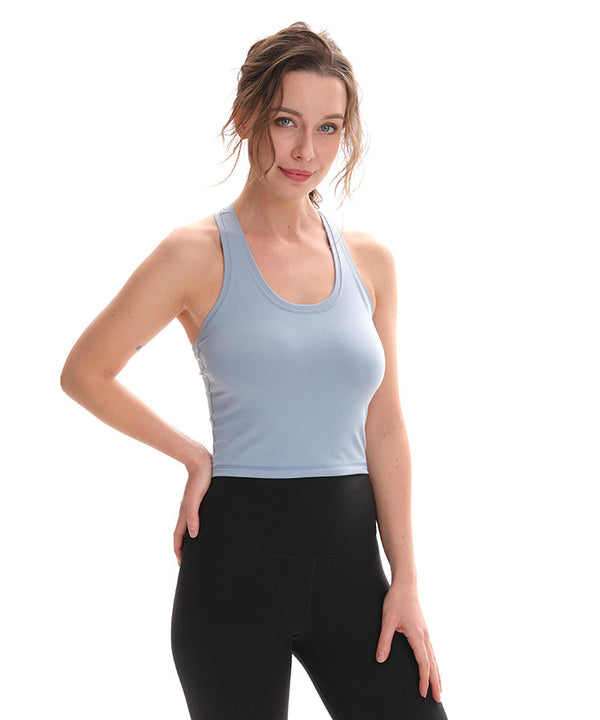 Flexible  Sport Fitness Crop Tops Women Soft Nylon Running Yoga Gym | Vimost Shop.